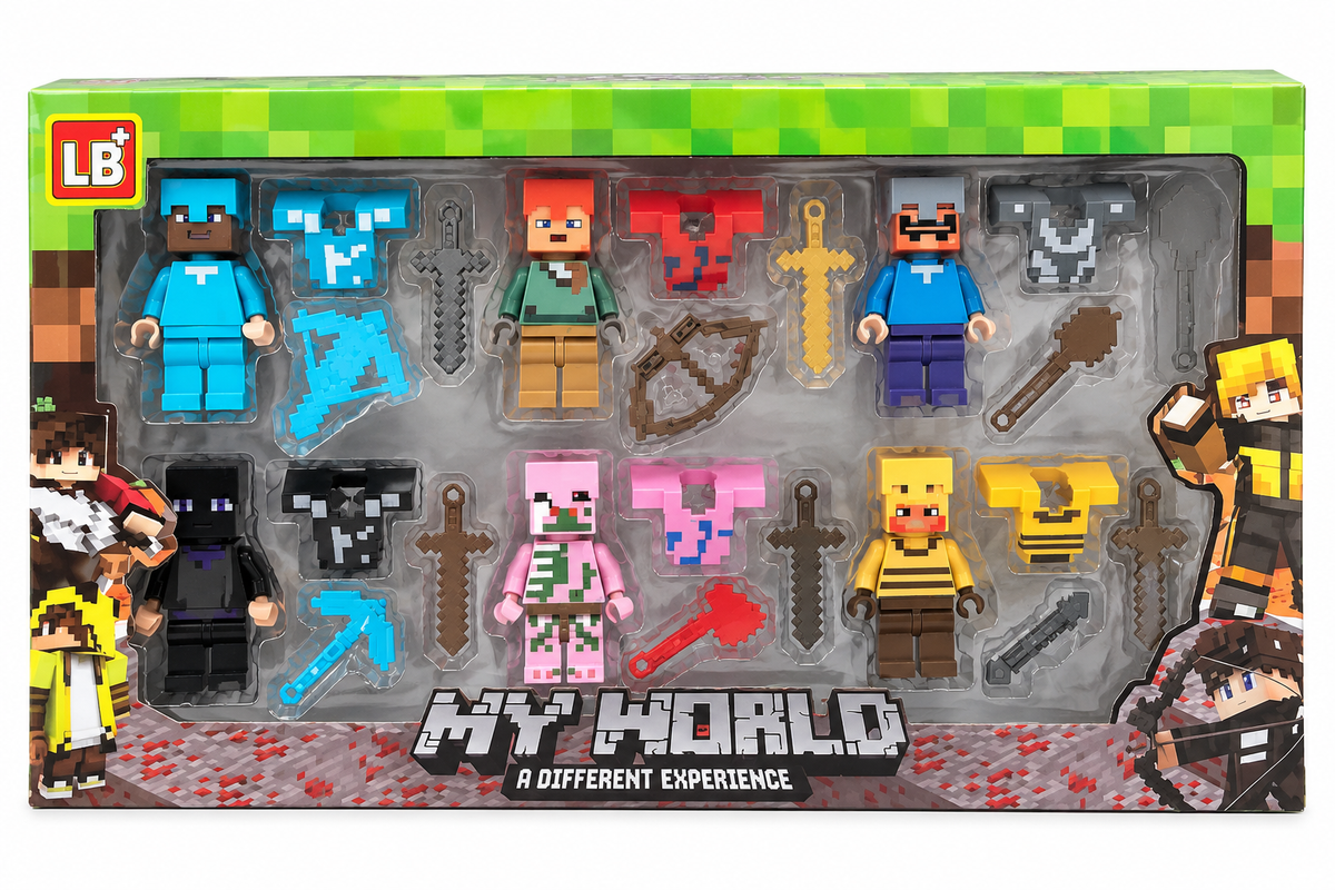 My World Set de 6 Minifiguras con Accesorios