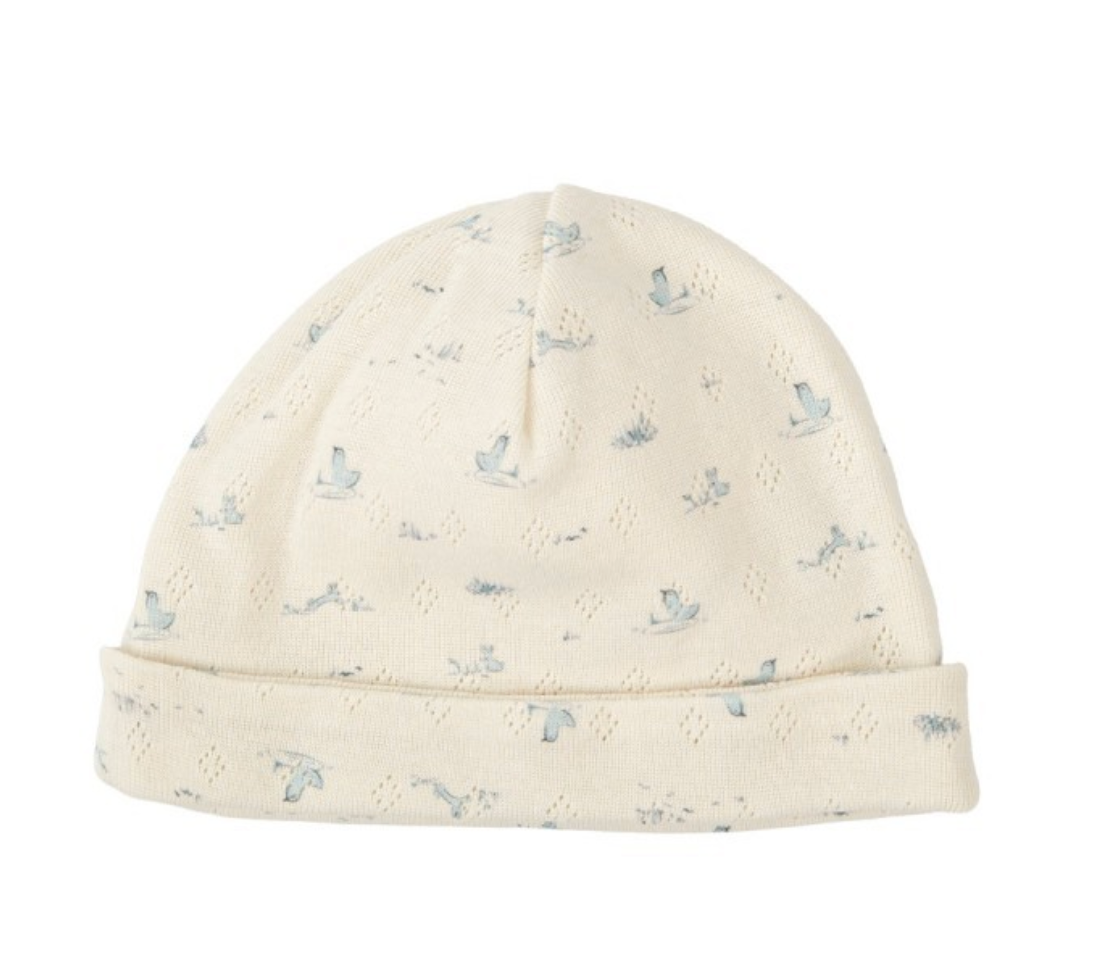 Pelele, Gorro y Babero Cuello Bebe Calado Patos BABIDU