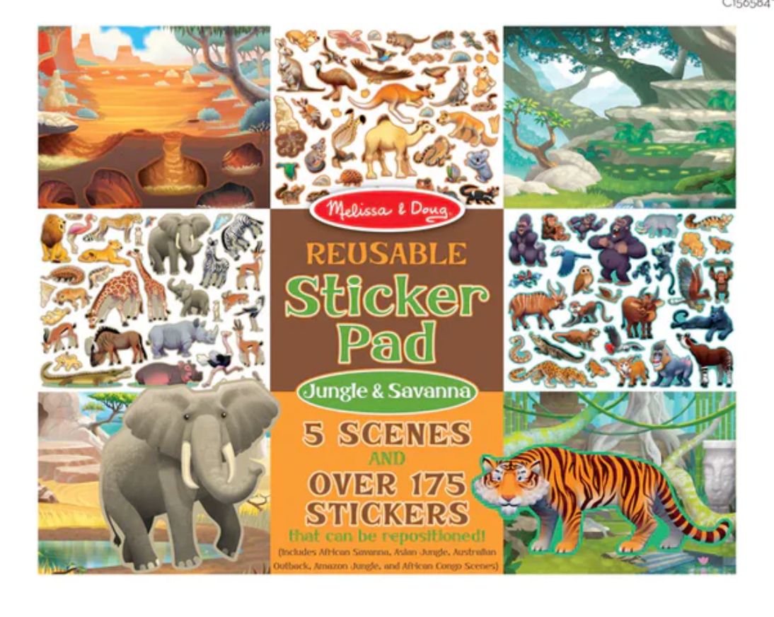 Melissa & Doug Libro de Autoadhesivos, Safari