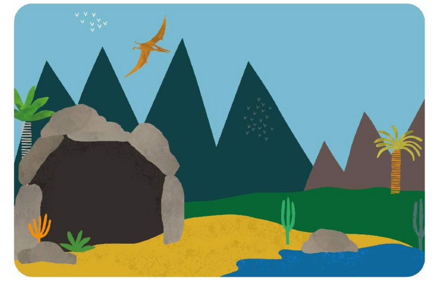 Escenarios Juego Magnético – Dinosaurios
