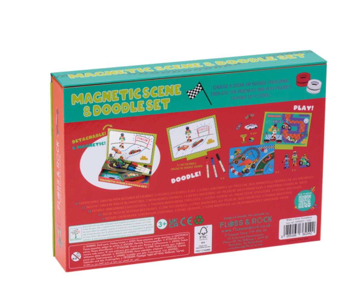 Escenario magnético y set de dibujo – Coches