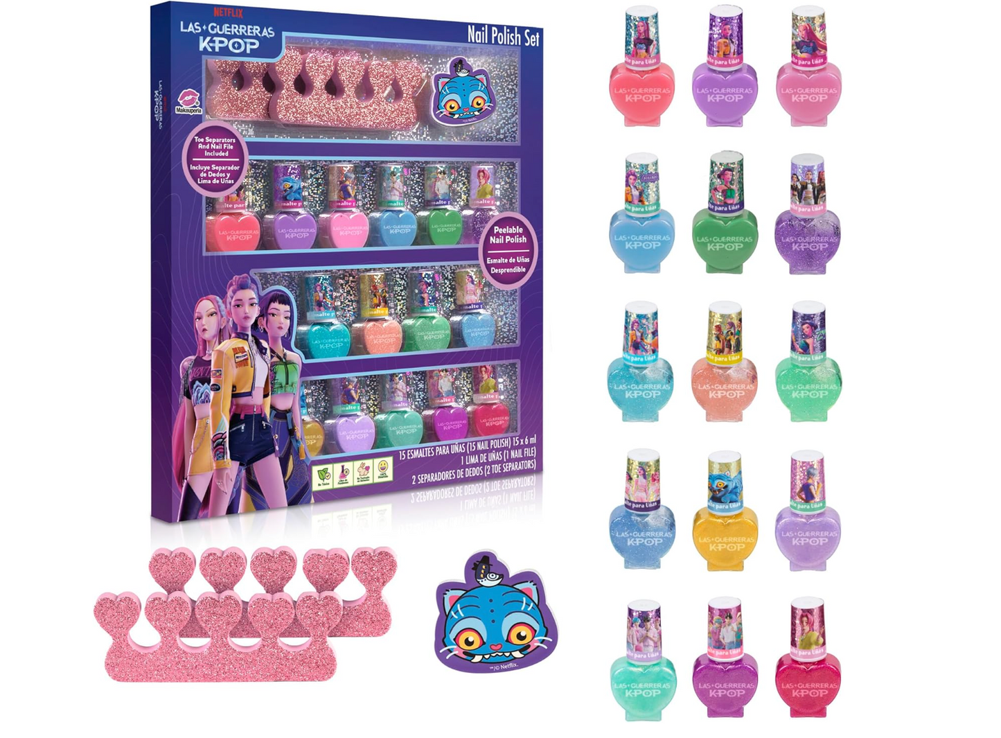 Set Esmaltes de Uñas para Niñas Las Guerreras Kpop