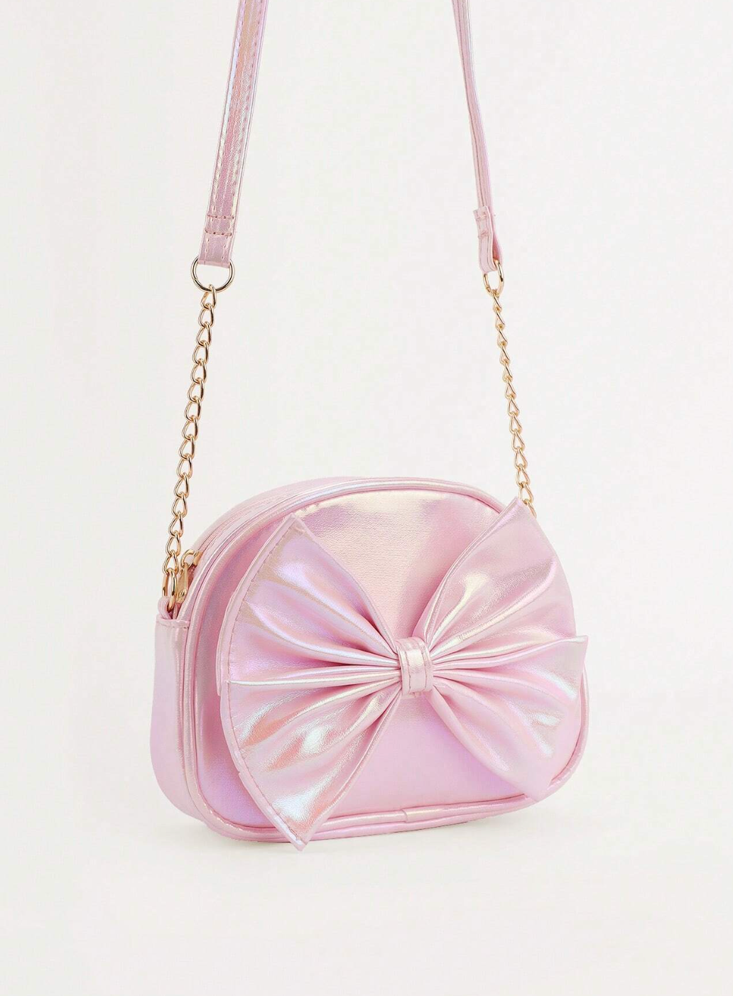 Bolso Bandolera Rosa con Moño