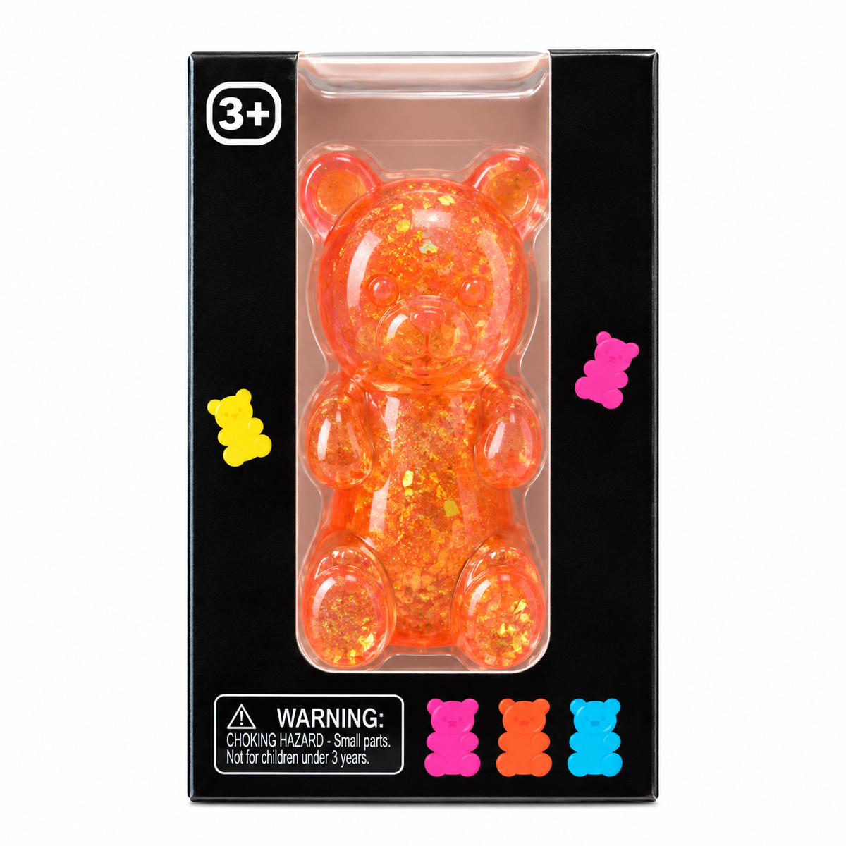 Oso Squishy con Brillantina Holográfica