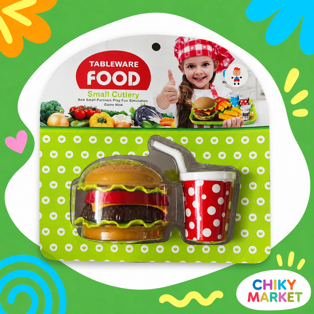 Hamburguesa con Papitas CHIKY MARKET