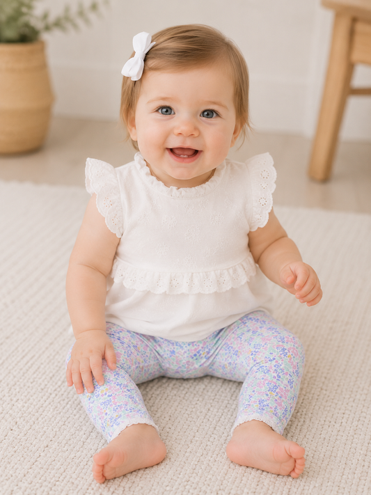 Conjunto de NIña Florecita Fialia