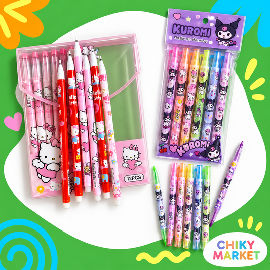 Plumas Kuromi y Kitty CHIKY MARKET