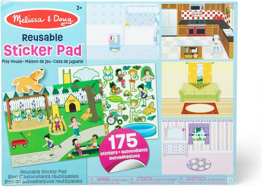 Melissa & Doug Libro de Autoadhesivos, Colección Play House