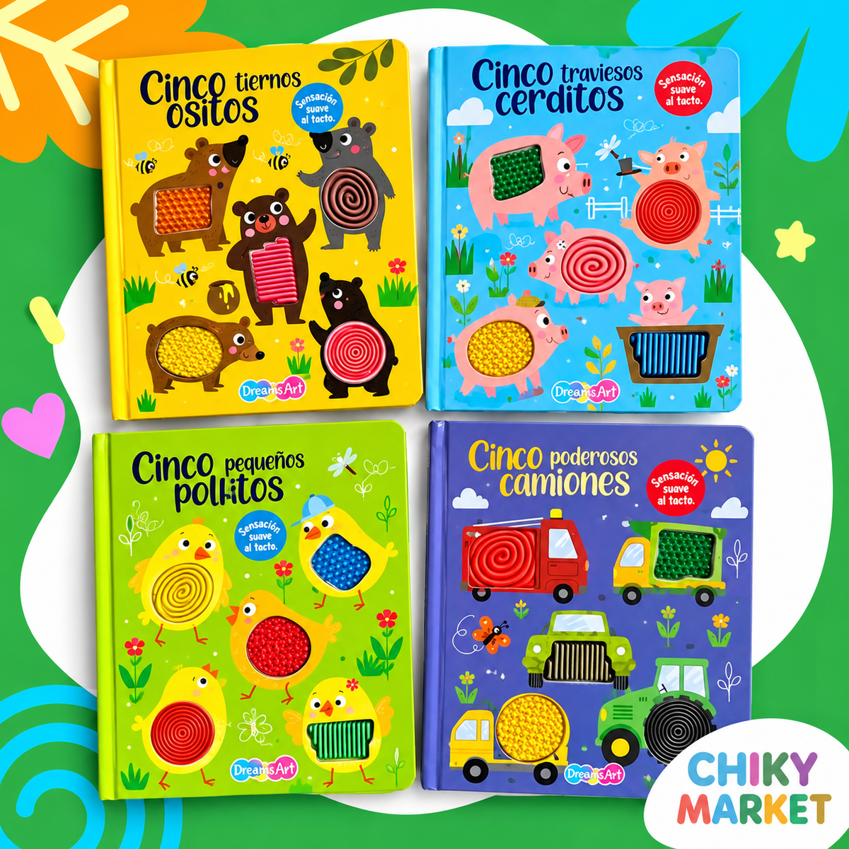 Cuento Texturas 5 Pequeños CHIKY MARKET