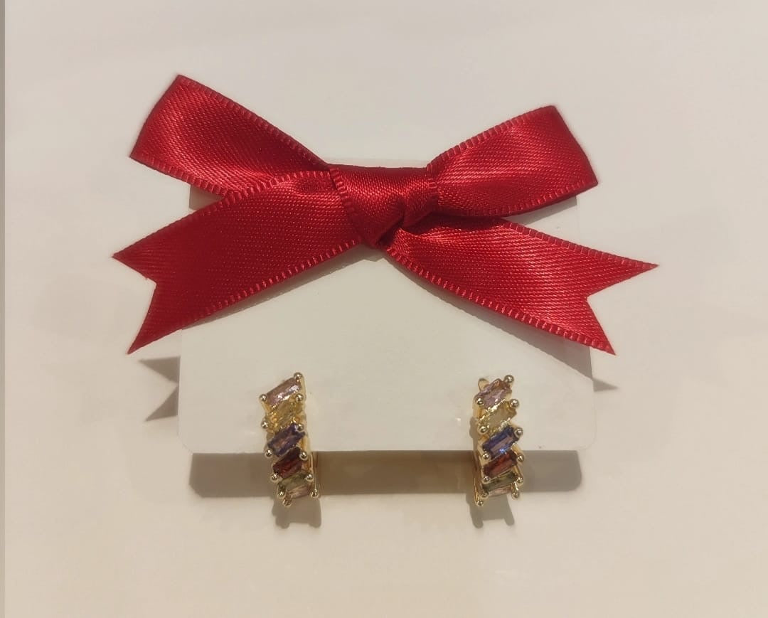 Aretes Dolores - chapa de oro 14k