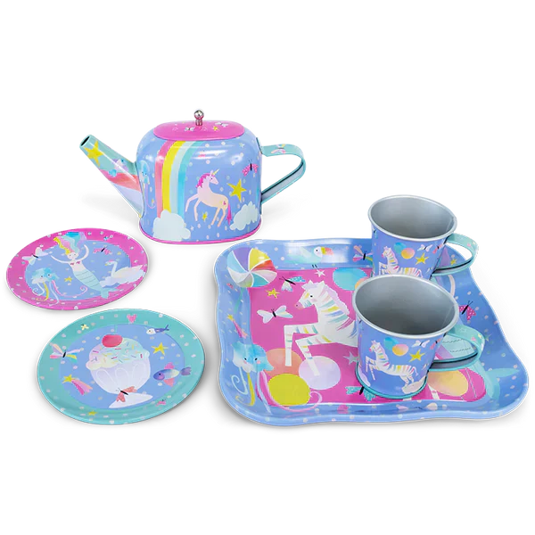 Juego de té de hojalata de 7 piezas - Fantasía
