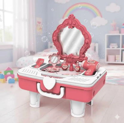 Tocador Infantil Fashion Girl Beautiful con Espejo y Accesorios