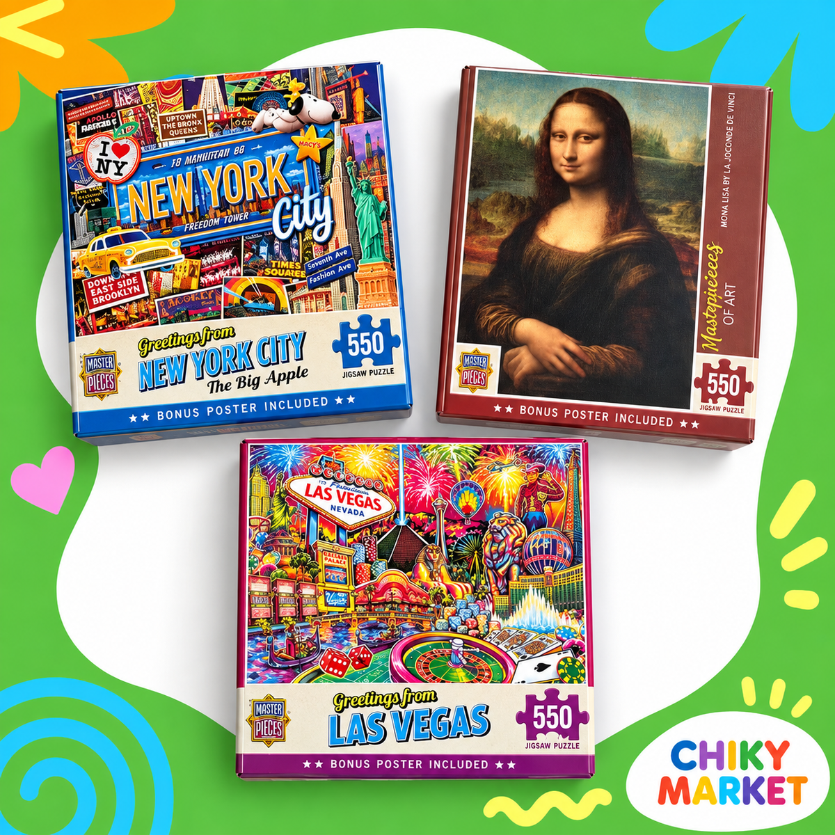 Rompecabezas 550 Y 1000 Piezas CHIKY MARKET