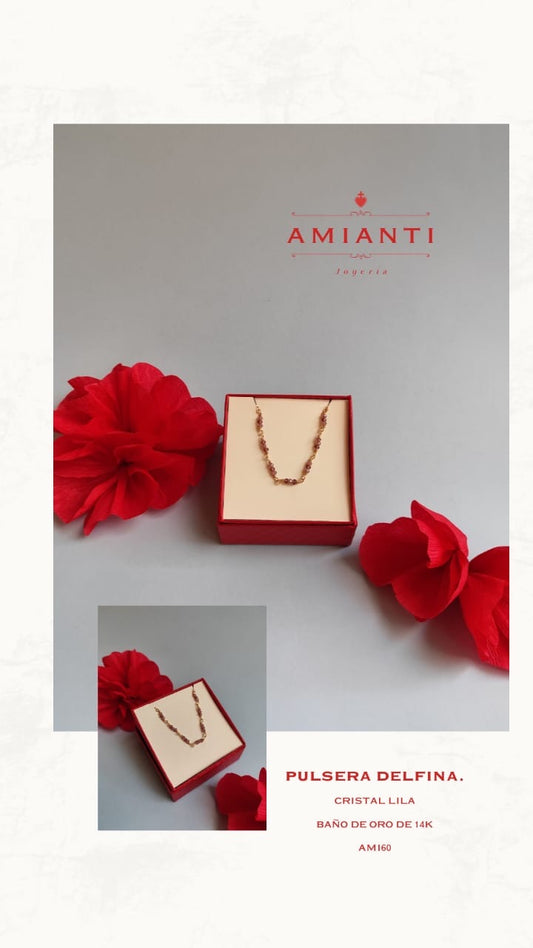 Pulsera Bicolor - hecho a mano/baño de oro de 14k