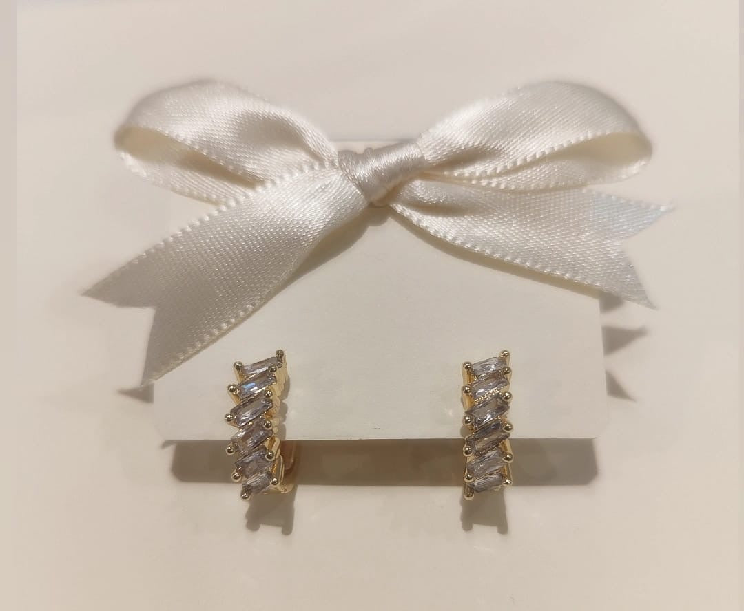 Aretes Delfina - chapa de oro 14k