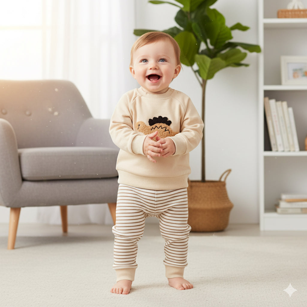 Conjunto Dino con Pantalon Rayado