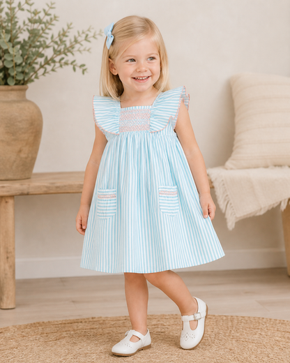 Vestido Volantes Niña sin Mangas Melodia