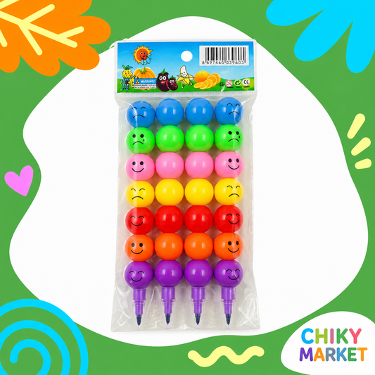 Paquete De 12 Mini Crayola Emoji CHIKY MARKET