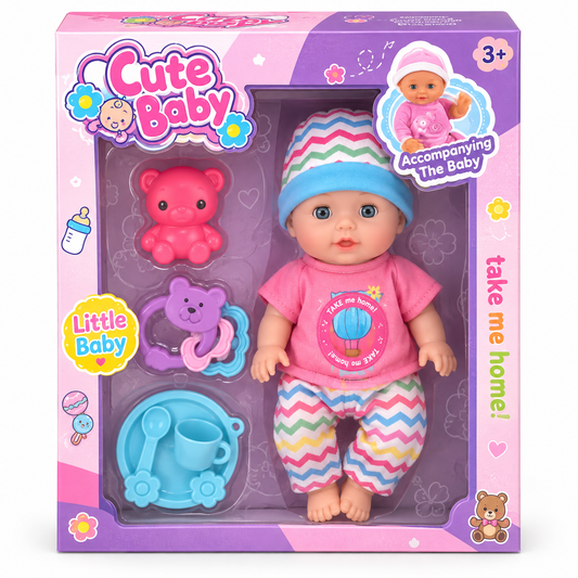 Muñeca Bebé Cute Baby con Accesorios