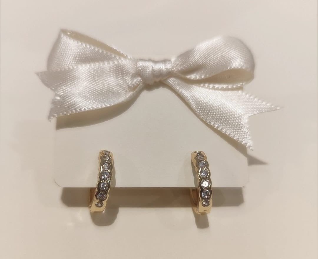 Aretes Luz - chapa de oro 14k