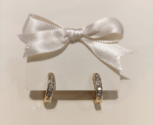 Aretes Luz - chapa de oro 14k