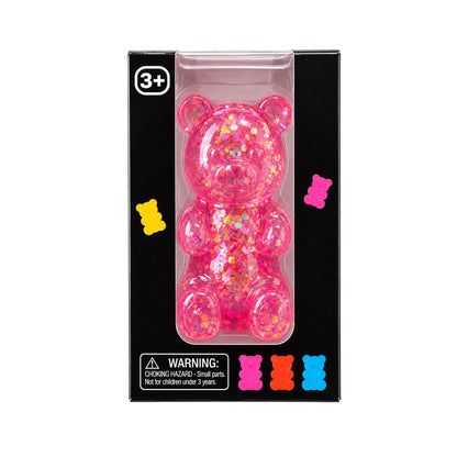 Oso Squishy con Brillantina Holográfica