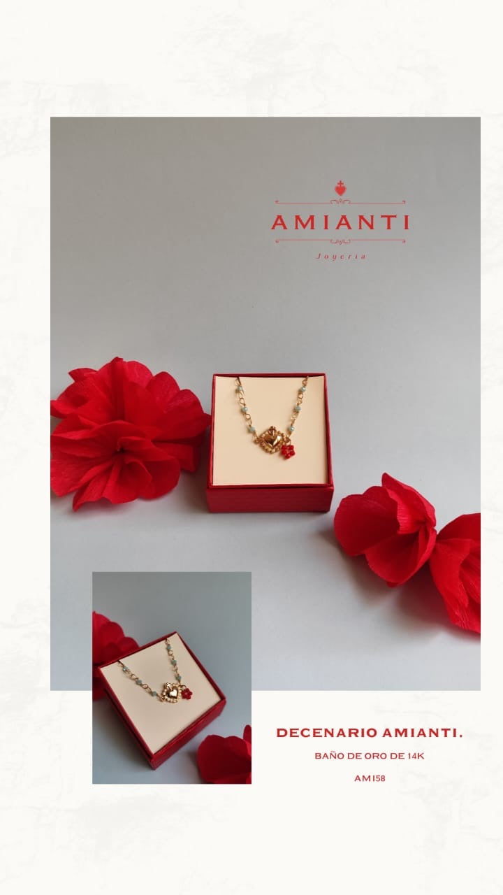 Pulsera Decenario AMIANTI - hecho a mano/baño de oro de 14k
