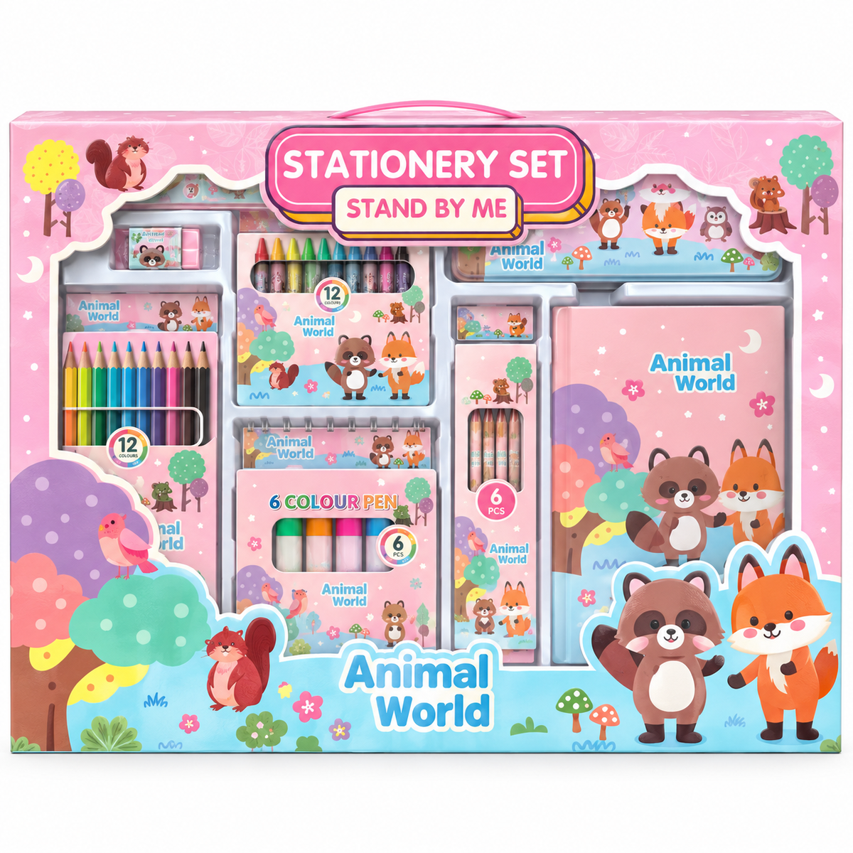 Set de Papelería Animal World Temática de Bosque