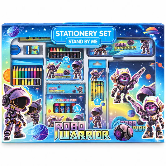 Set de Papelería Robo Warrior Temática Espacial