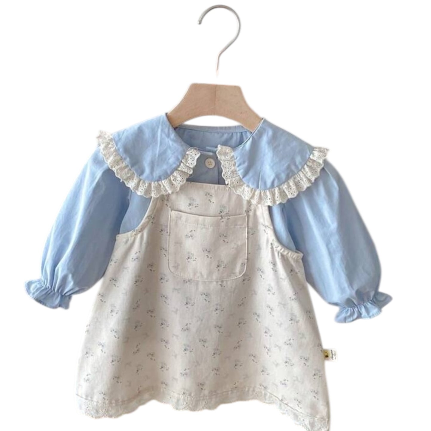 Vestido y Blusa Florecitas Azul