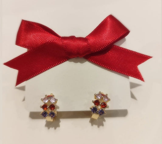Aretes María - chapa de oro 14k