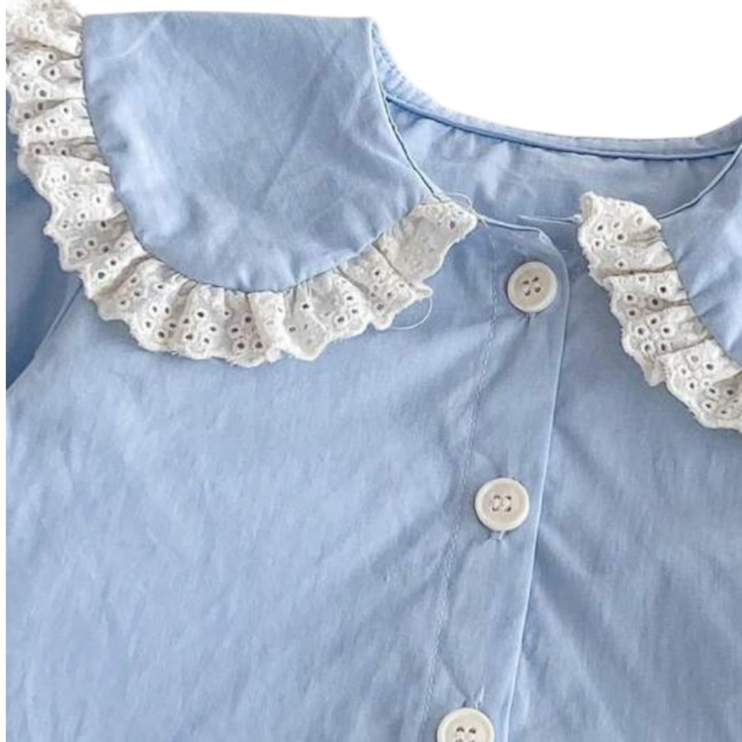 Vestido y Blusa Florecitas Azul