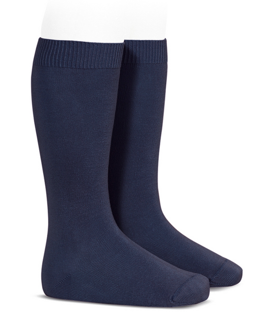 Calceta punto bobo azul marino