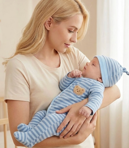 Mono Bebe Rayas Azul CHIKY NYNO