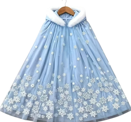 Capa Azul Cielo Con Estampado Frozen