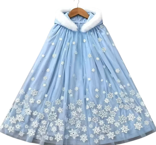 Capa Azul Cielo Con Estampado Frozen