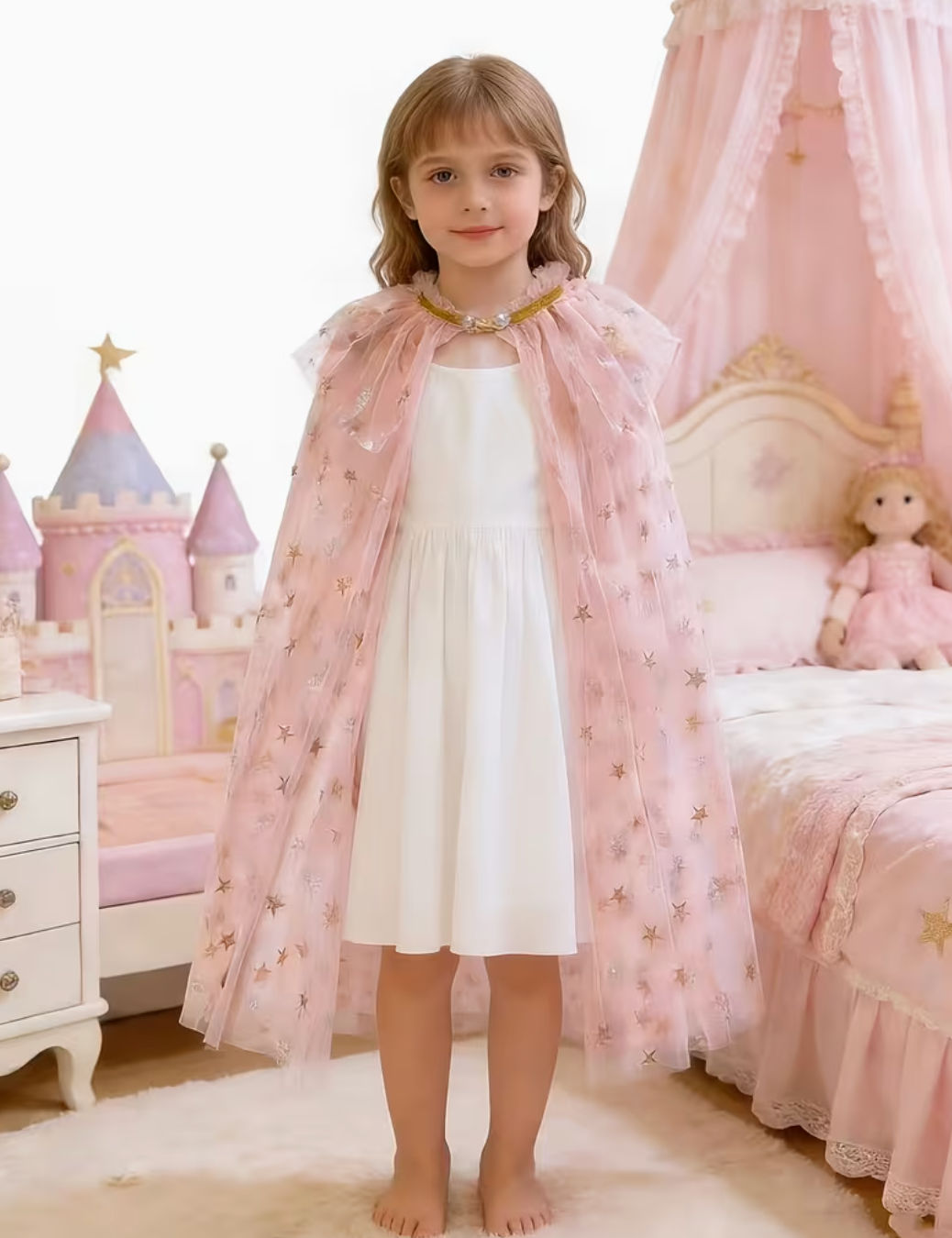 Capa de Princesa Hada Estrellas