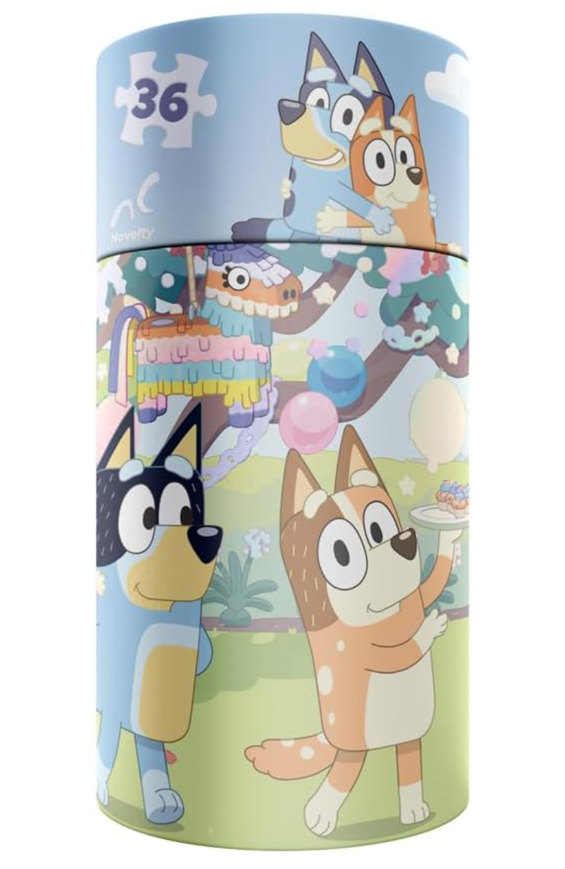 Rompecabezas Infantil  Bluey 60 Piezas, Cilindro PORFYDYA