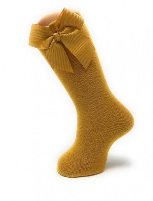 calceta lisa lazo mostaza