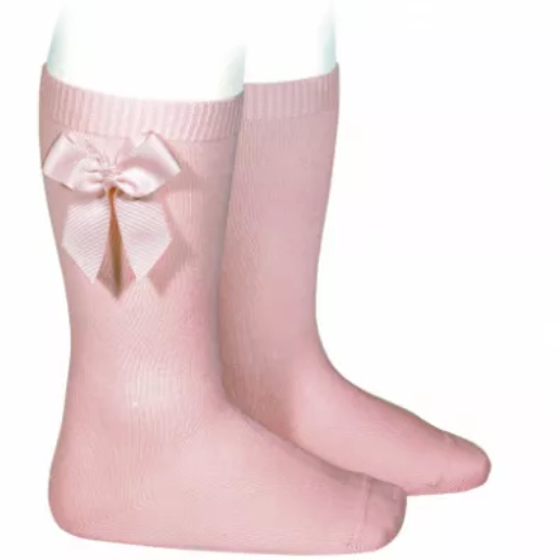 calceta lisa lazo rosa palo