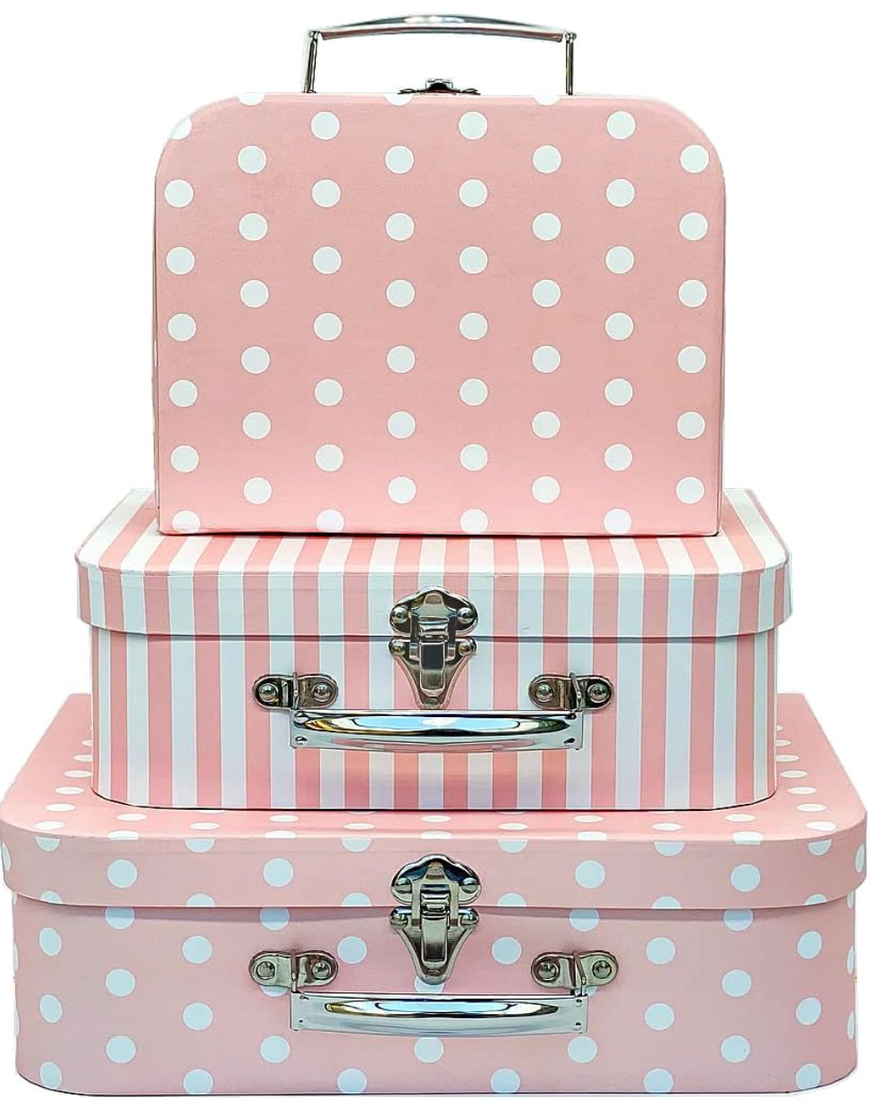 Rainbow Suitcases Lunares y Rayas