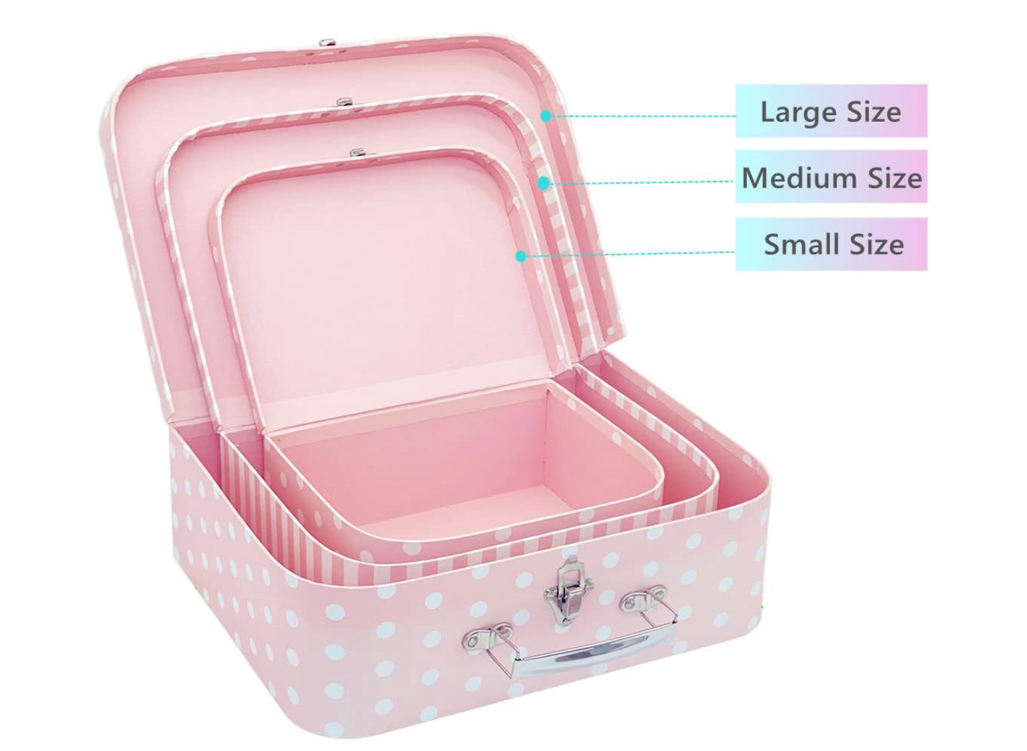 Rainbow Suitcases Lunares y Rayas