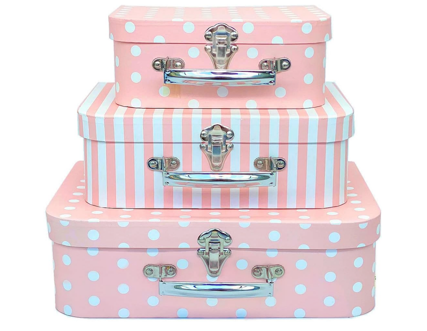 Rainbow Suitcases Lunares y Rayas