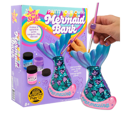 Pinta Alcancia Cola Sirena Lentejuela