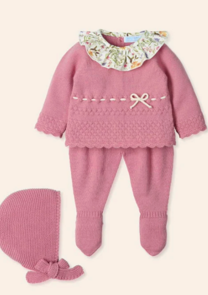 Traje 3P Canesú Menguado Cuello Estampado Aurora