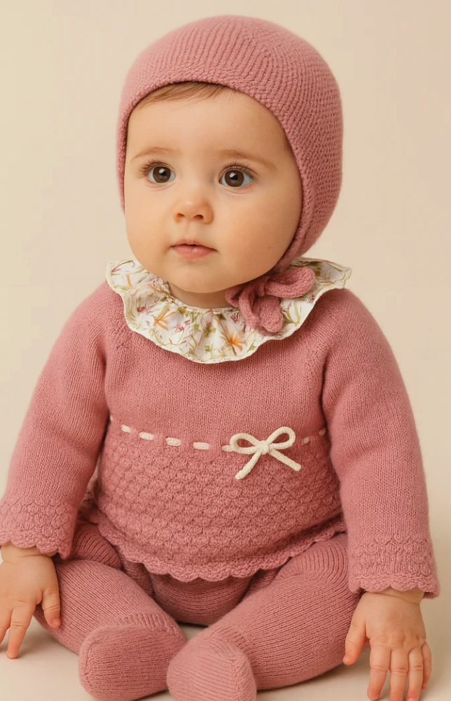 Traje 3P Canesú Menguado Cuello Estampado Aurora