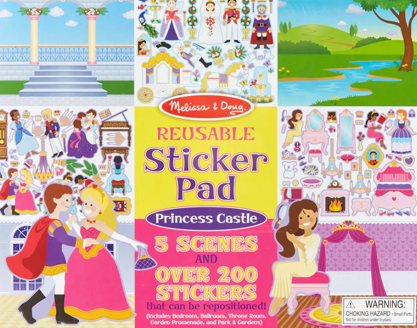 Melissa & Doug Libro de Autoadhesivos, Colección Princesas