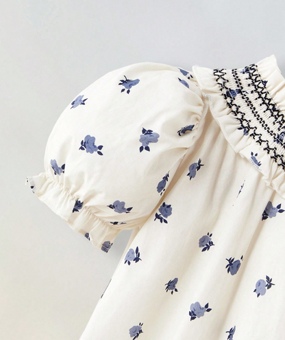 Vestido Flores Azules