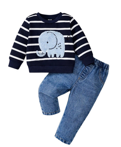Conjunto Niño Elefante Azul