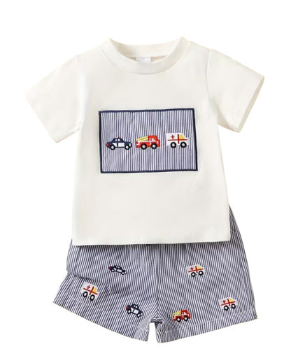 Conjunto Carritos Rayas